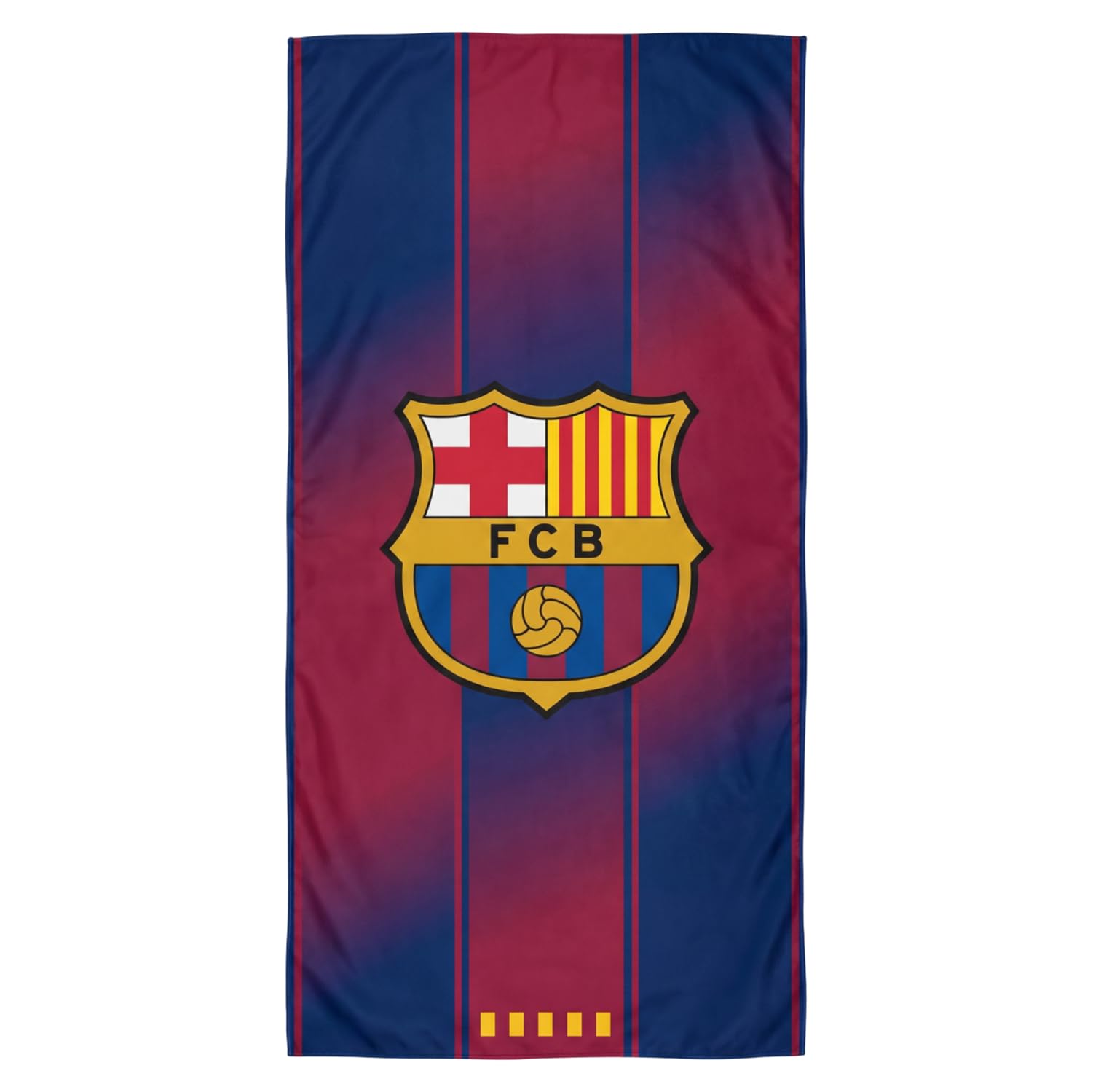 SaoTi Asciugamano da bagno grande in microfibra, ad asciugatura rapida, leggero, motivo calcio, blu, ideale per palestra, piscina, viaggio, regalo (stile maglietta Culé, 140 x 70 cm)