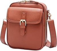 hoehew Women's Crossbody Leather Bag - Multi-Slot Large Capacity, Adjustable Strap, Anti-Theft Faux Leather