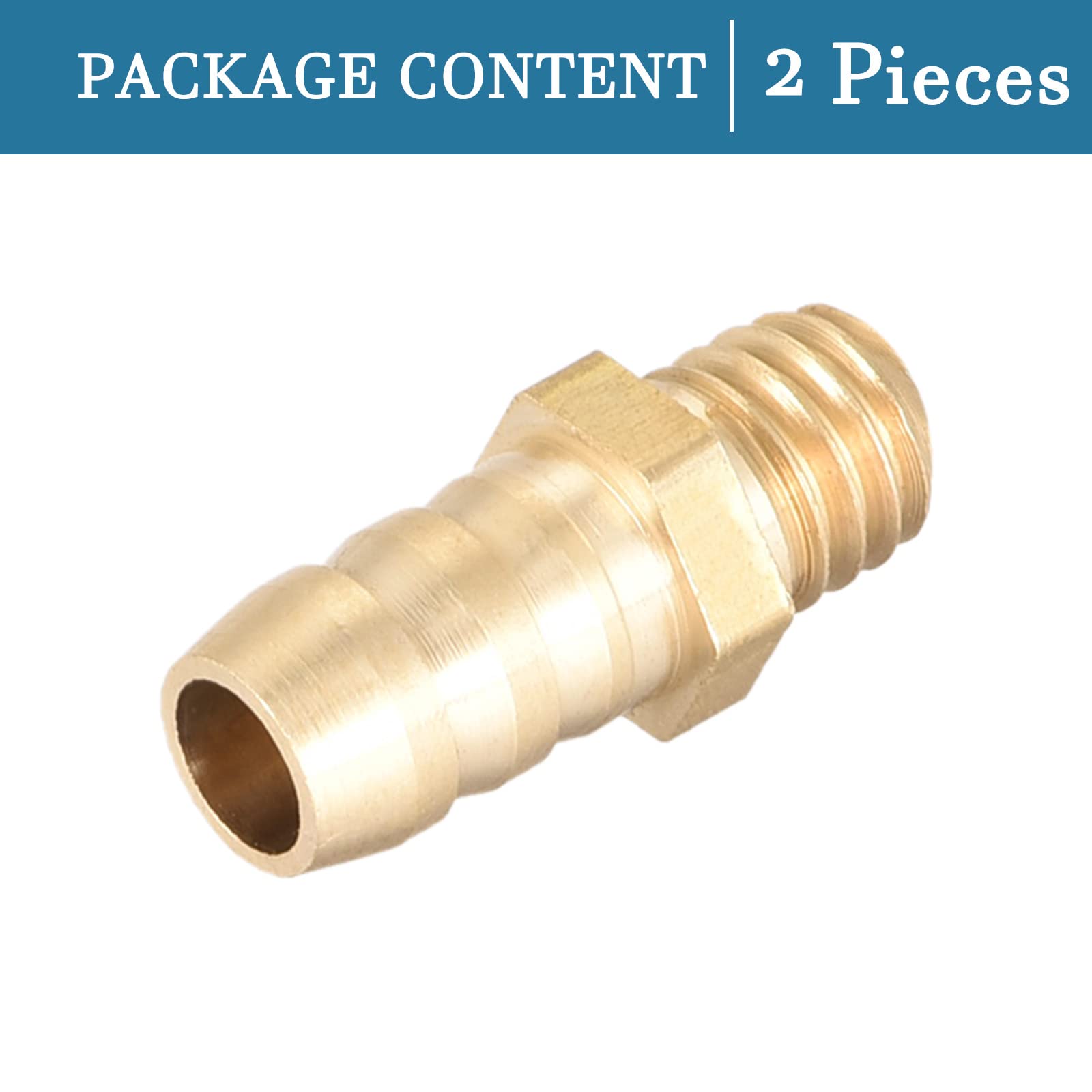 Messing Schlauchtülle 6 Mm X M6 X 1 – 2 Stück, Mit Widerhaken, Für Luft, Wasser, Öl & Kraftstoff