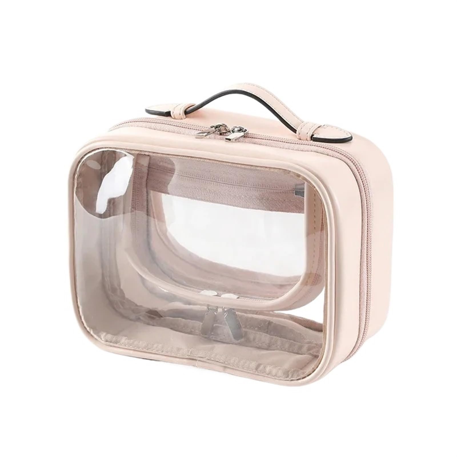 Neceser viaje Bolsa de almacenamiento for cosméticos, bolsa de almacenamiento de brochas de maquillaje de doble capa, multifuncional, de gran capacidad, for mujer, bolsas de maquillaje transparentes f