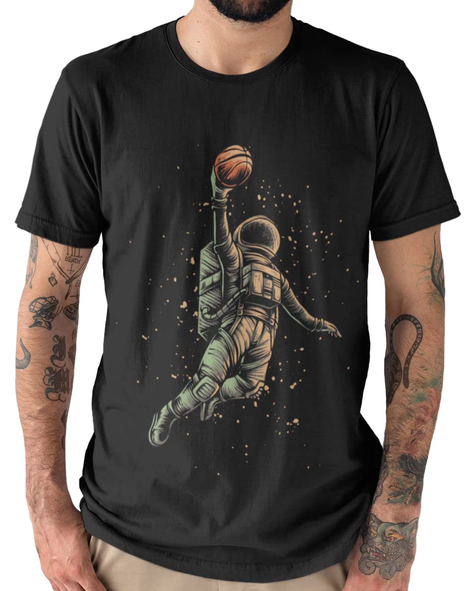 MATXSO·MAXMen's Graphic Tees Astronaut T-Shirts - Cool Design Graphic T Shirts for Men