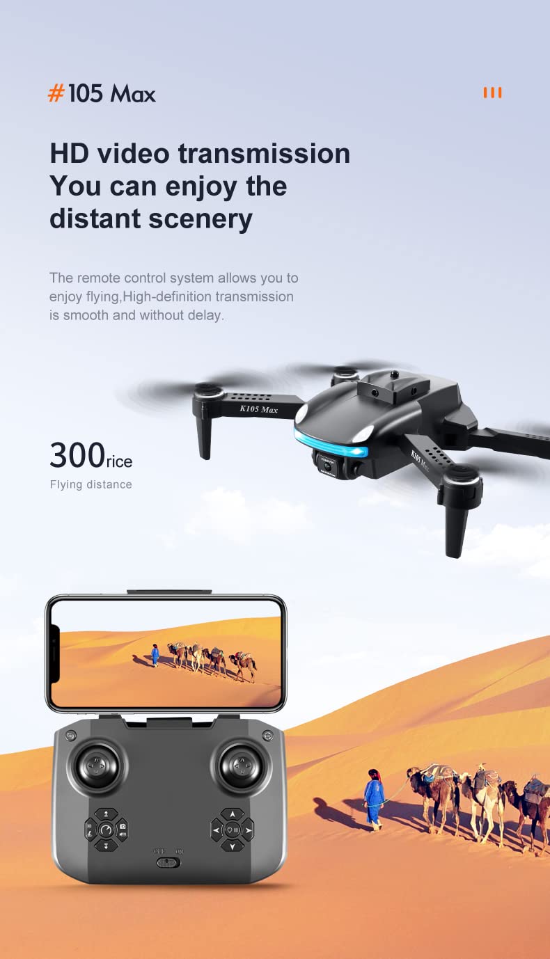360-stopniowa kamera lotnicza z dronem do unikania przeszkód, podwójny aparat o wysokiej rozdzielczości 4K, zdalnie sterowany dron na podczerwień, quadkopter do unikania przeszkód (Color : 2,