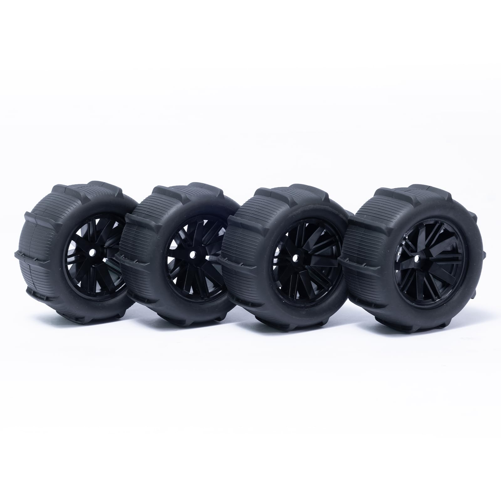 Neumáticos Hexagonales Para Coches RC 1:10 / 1:12 – 12 Mm, Diseño De Pala Para Arena Y Nieve (2 Piezas)