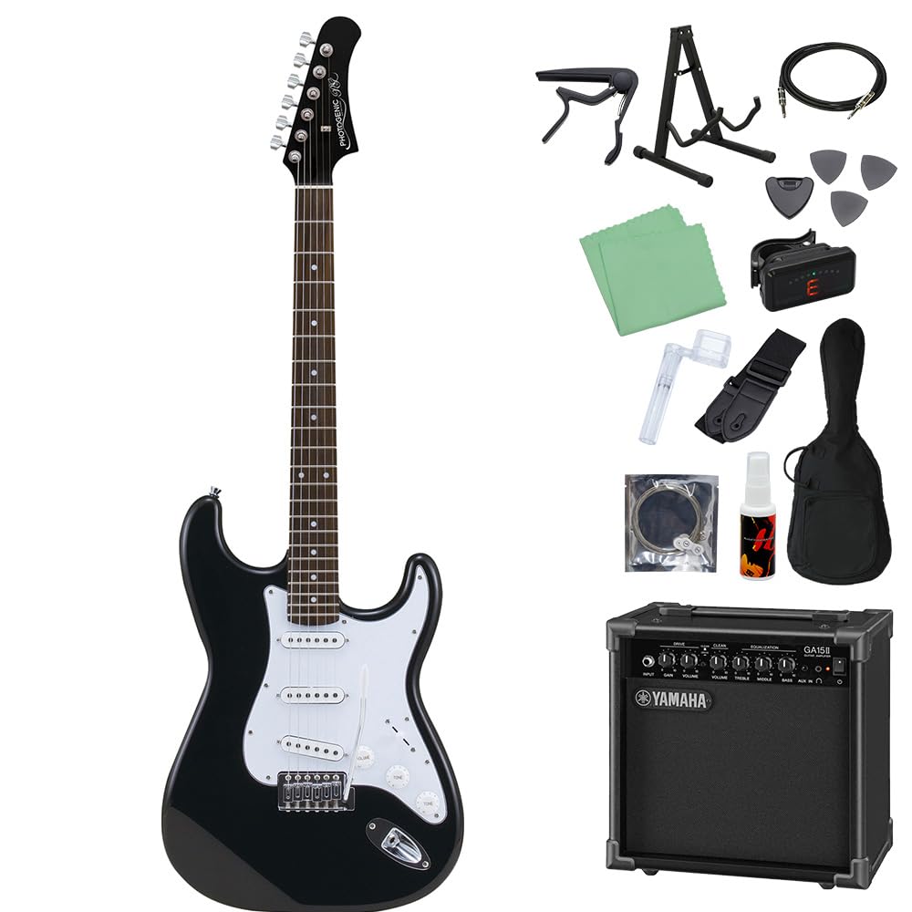 Amazon | Photogenic ST-180 HBK エレキギター初心者14点セット 