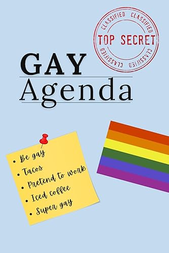 LGBTQ+ Notebook: Gay Agenda Funny Pride Notebook Notebook Gay Lesbian Bisexual Pride Month Rainbow A5 Lined 120 Pages Notebook