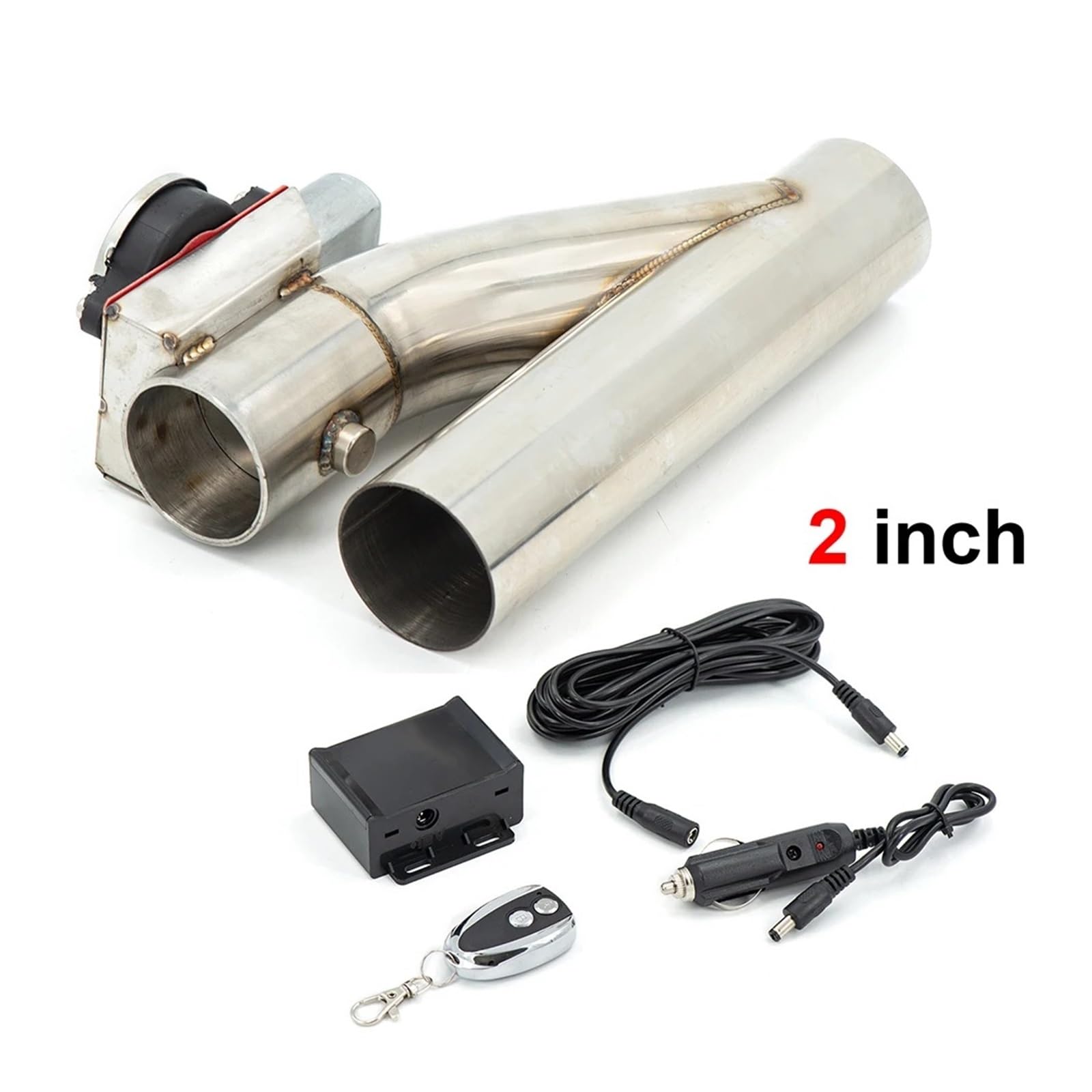 Valvola EGR Ricircolo Gas Scarico Valvola Di Intercettazione Elettrica Dello Scarico Universale Per Tubi A Y In ACCIAIO INOSSIDABILE Da 2 "/2,5''/3" Con Pulsante Remoto YYR
