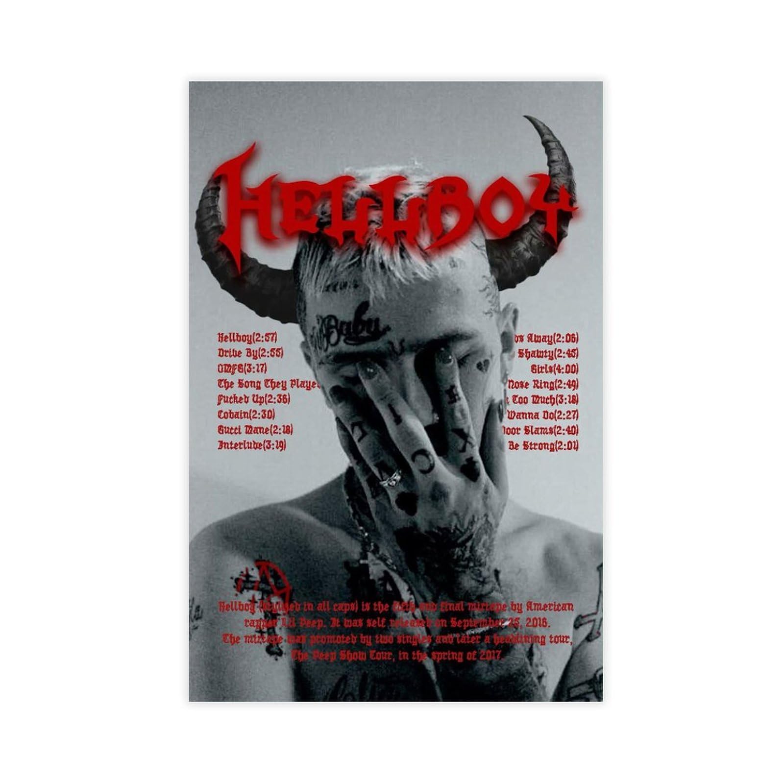 SAOGVDC Rapper Lil Peep Poster (22) Canvas Poster for Bedroom Decor Gift