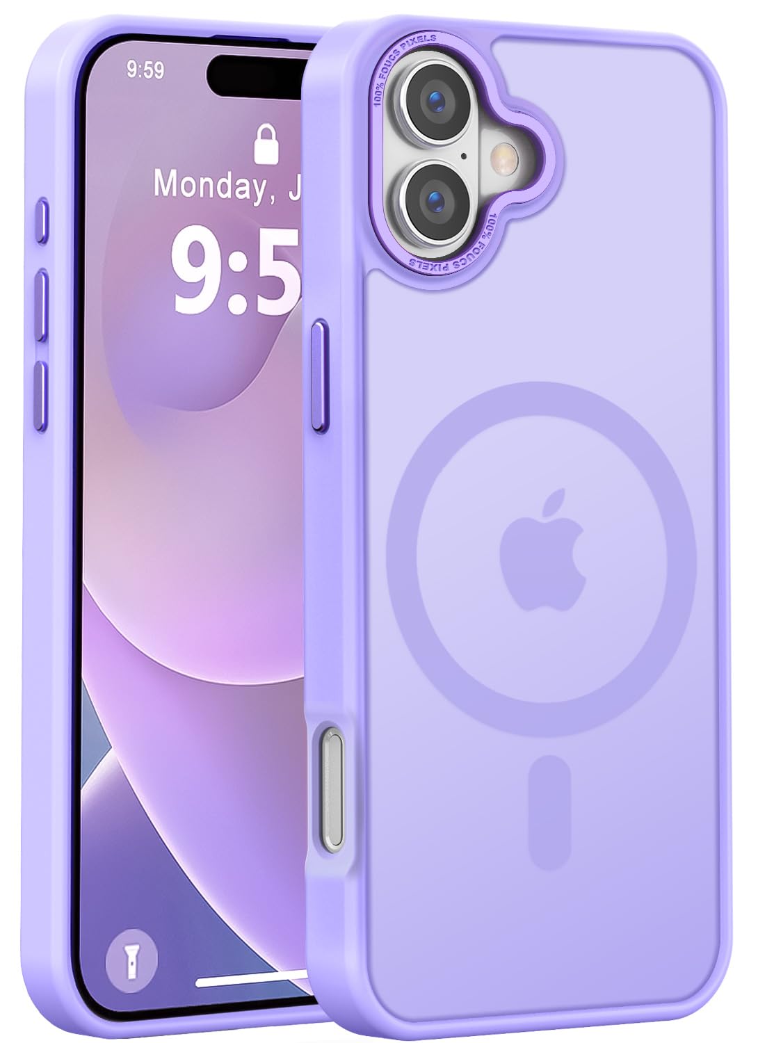 Newfuture Strong Magnetic Compatible with iPhone 17 Pro Case [13 FT Military Drop Protection] [Compatible with Magsafe] Slim Translucent Matte Shockproof with Anti-Fingerprint Phone Case, Tender Pink — view 201
