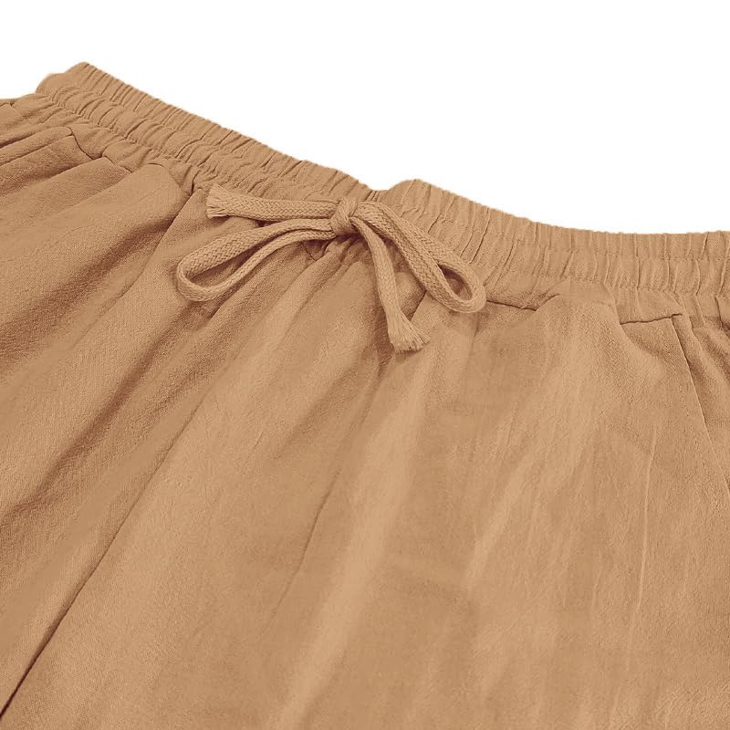 Solid Color Comfy Pants for Men Casual Lightweight Drawstring Outfits Summer Vacation Beach Trendy Trousers3