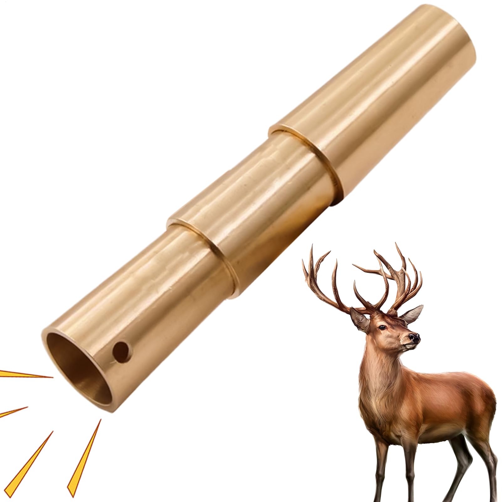 Générique Appeau Grunt – Hirschpfeife aus Messing, Zubehör für Jagd, Wandern, Survival, Köder, Cornelie, Vogel, Eichhörnchen