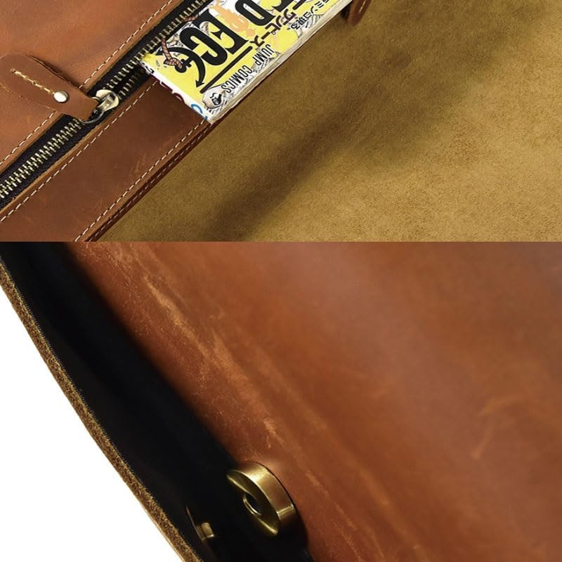 Men's Genuine Leather Crossbody Bag Flip Top Shoulder Single Can Hold