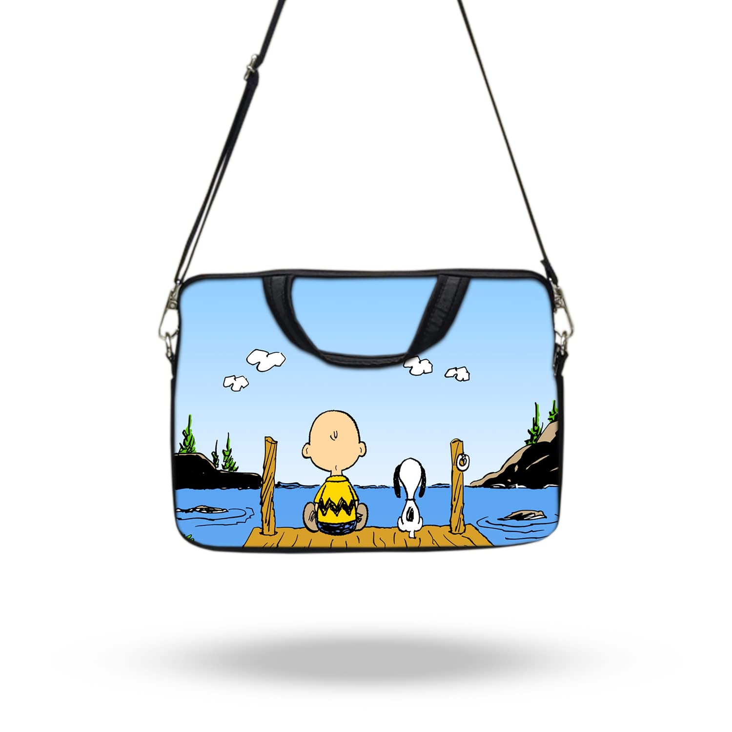 TheskinmantraTheSkinMantra Mr. Lonely Chain Laptop Sleeve Bag with Handle and Shoulder Strap/Sling Compatible with 13.3 inches Laptop/Notebook 13.3 / MacBook 13 inch All Models Including New Models