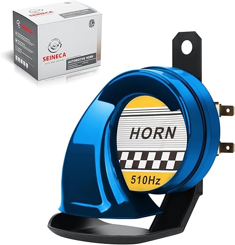 Miniatura 15 de SEINECA Sirena de cuerno de caracol universal de 12 V, 130 DB, tono alto, 510 Hz, impermeable, bocina de aire eléctrica para motocicleta, auto Negro