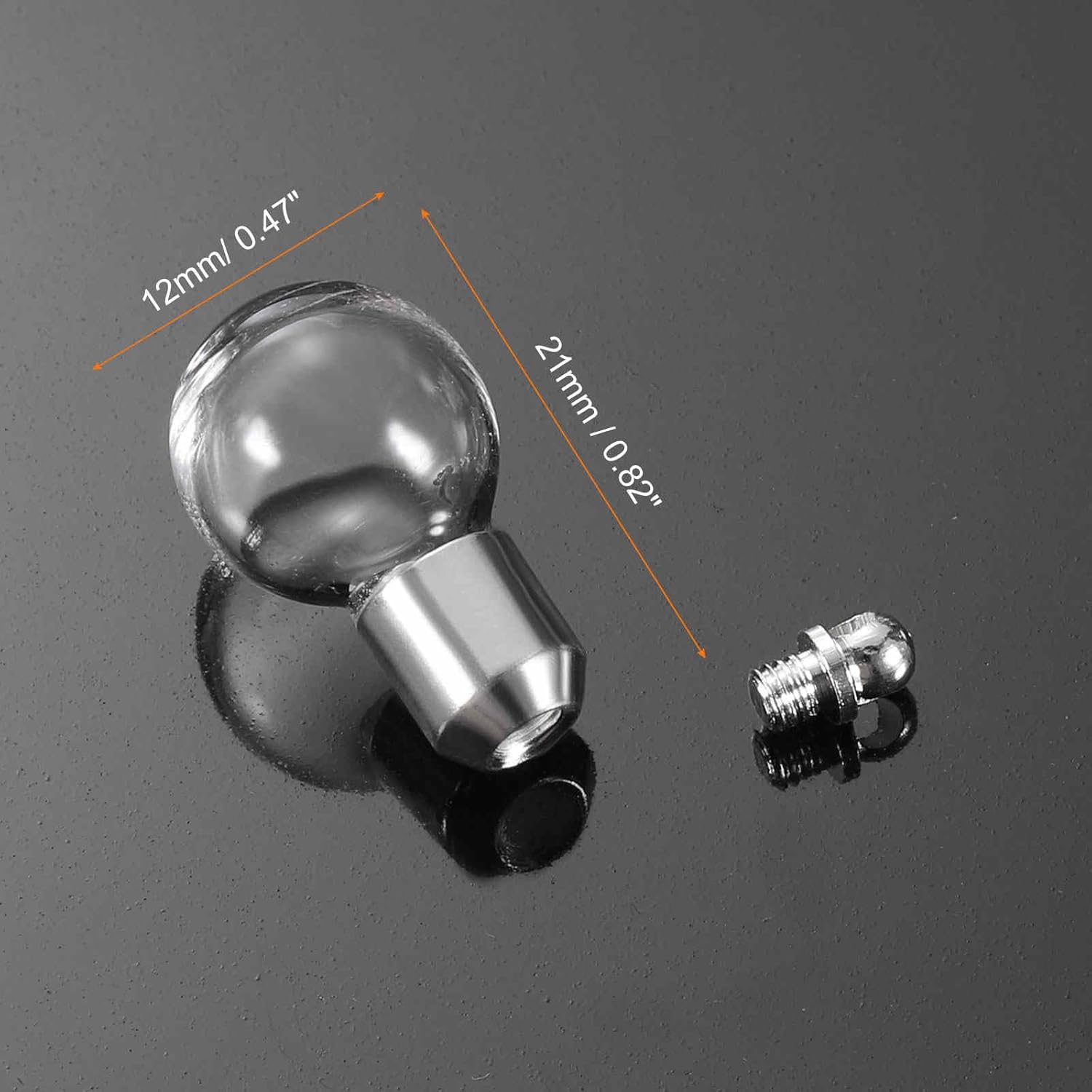 HARFINGTON Name on Rice Glass Vial Pendant Width Mini Glass Bottles, for Necklace Wish Bottle DIY Pendant Craft - Image 2