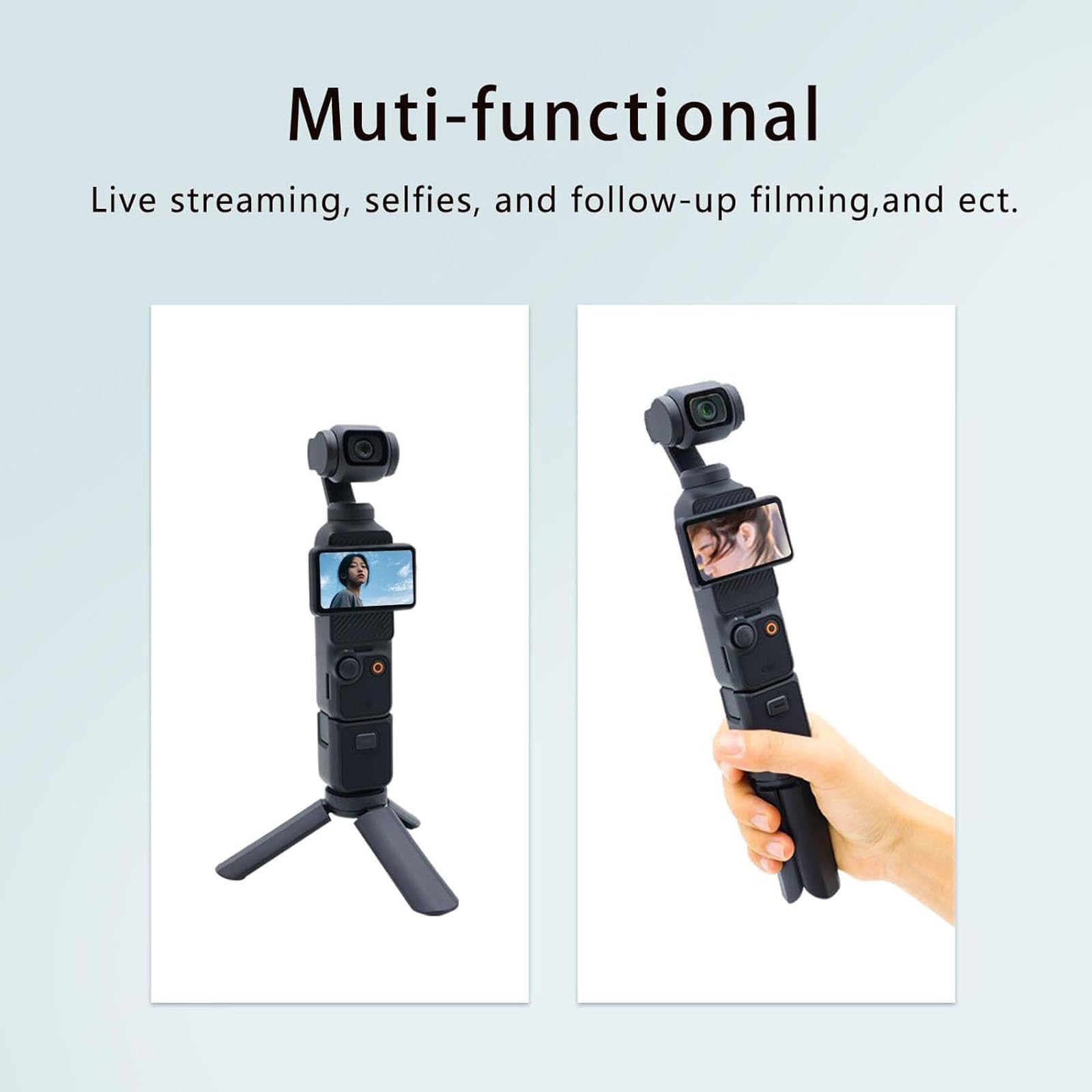Mini Trépied Buziba Pour DJI Osmo Pocket 3 - Support Table Stable, Interface 6.35mm, Portable