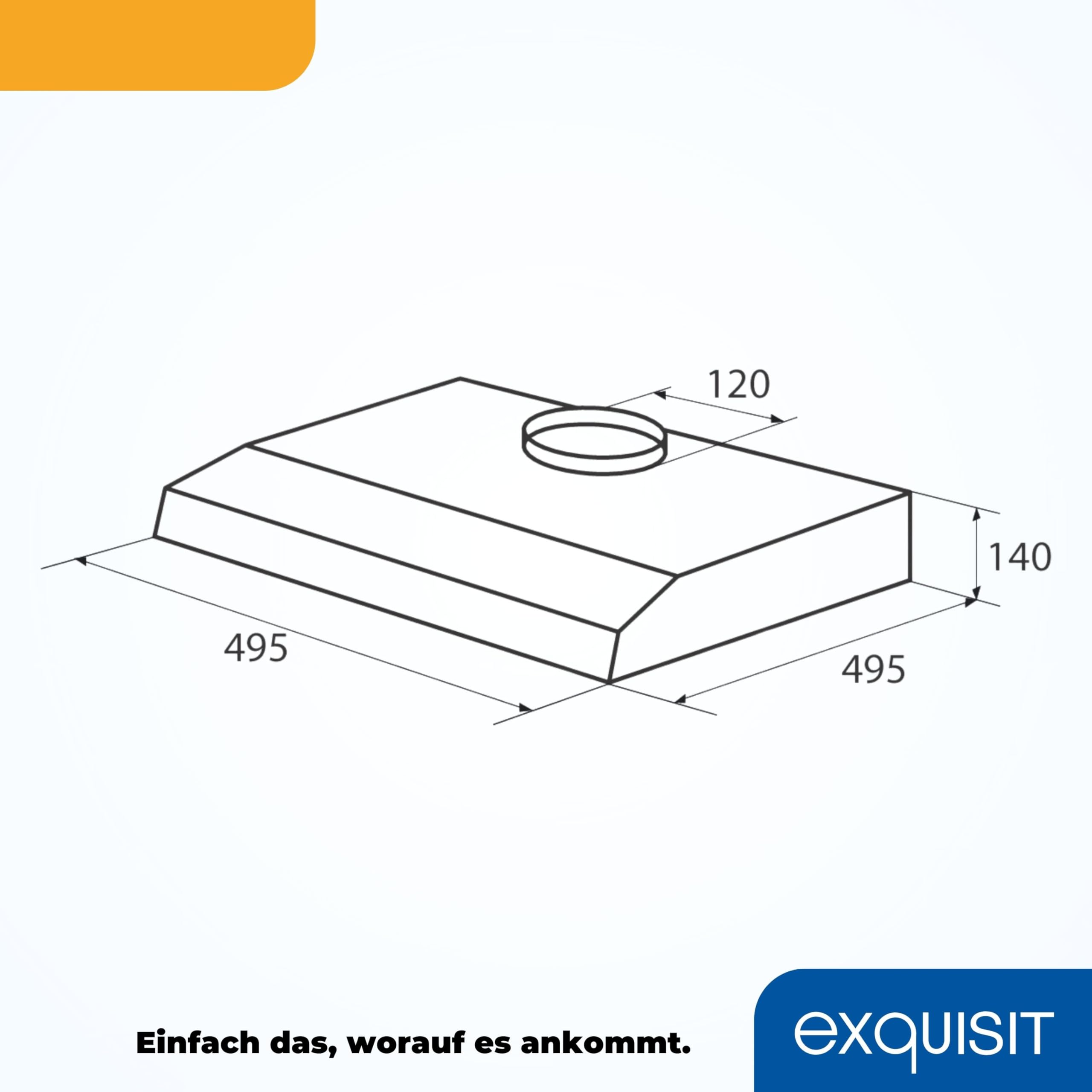 Exquisit Unterbauhaube UBH 50-2.2 ALW Weiß