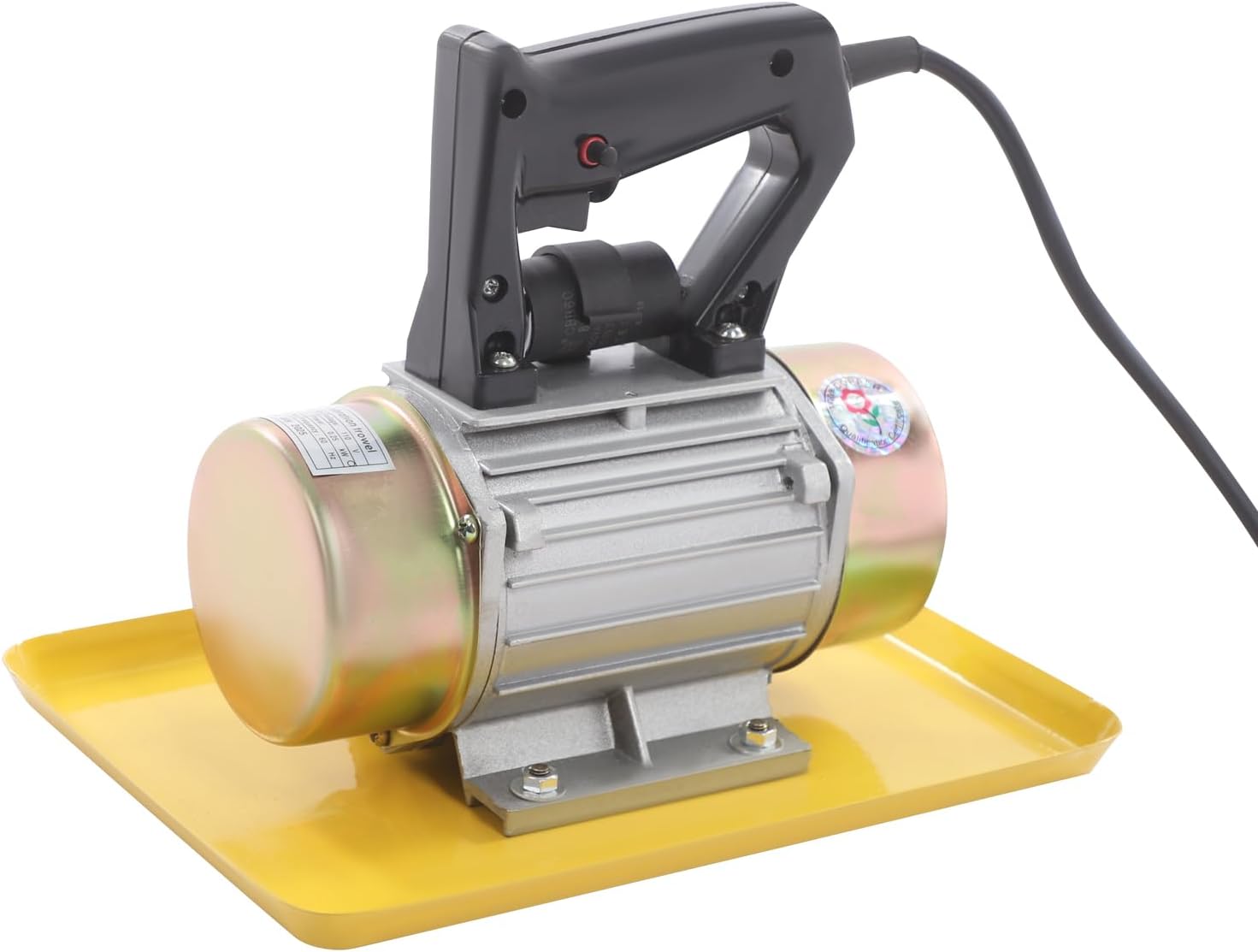 250W Electric Concrete Vibrator 110V Portable Handheld Cement Mortar Vibrating Troweling Machine, 3000RPM Concrete Flat Plate Vibrator for Smooth Finishing
