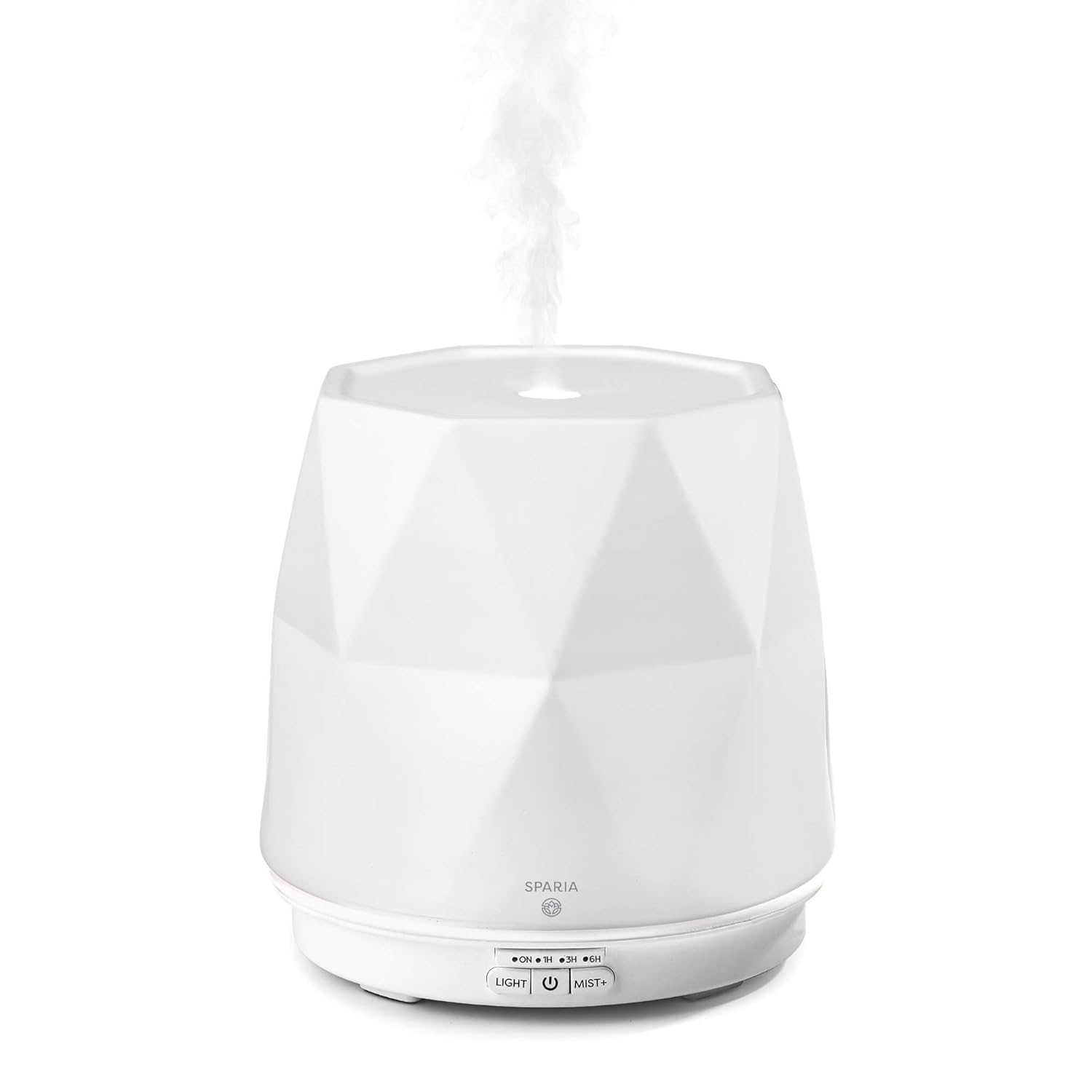 Sparia Ceramic Ultrasonic Essential Oil Diffuser for Aromatherapy, Matte White, 300ml, 18 Hour Runtime : Health & Household