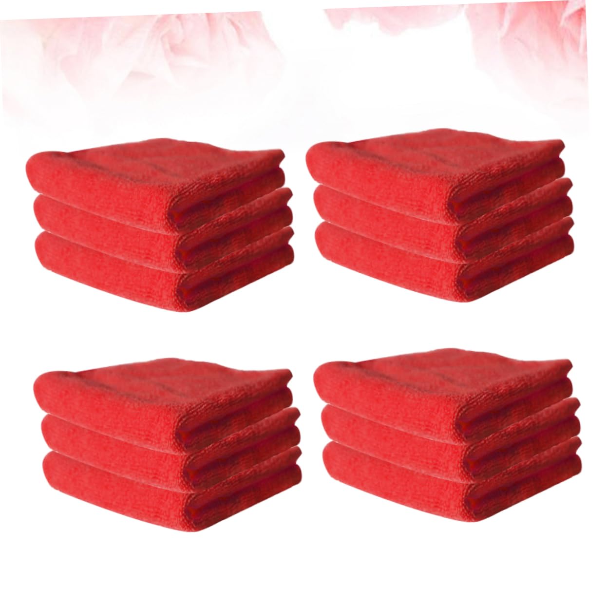 Paños para Alta Absorción de Cocina de Microfibra Rojo 12piezas Lavables a Máquina y Limpieza Eficaz Hogar