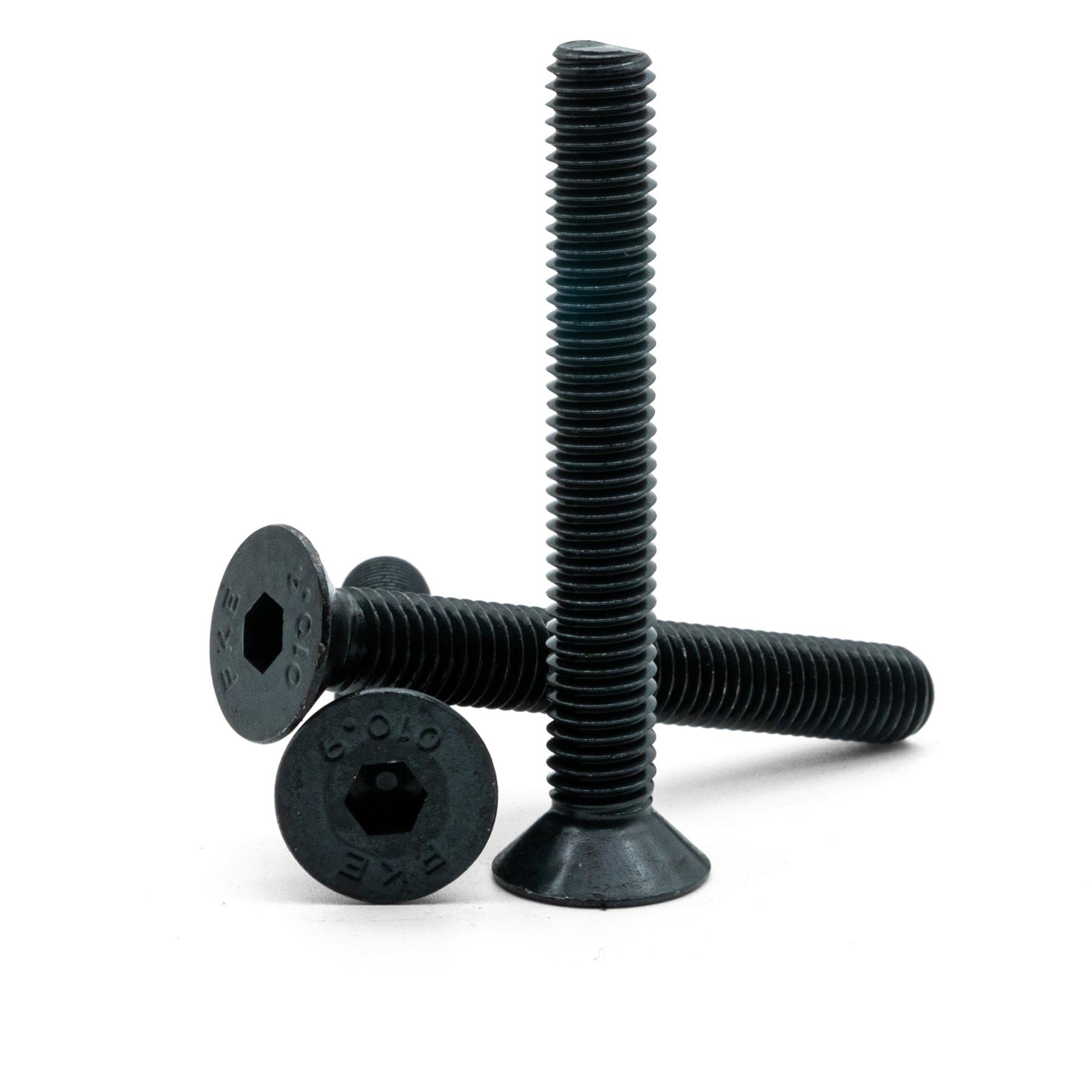 Hippo Hardware M8 (8mm X 55mm) Black Socket Countersunk Screw Self Colour 10.9 High Tensile Allen Bolt (Pack of 100)