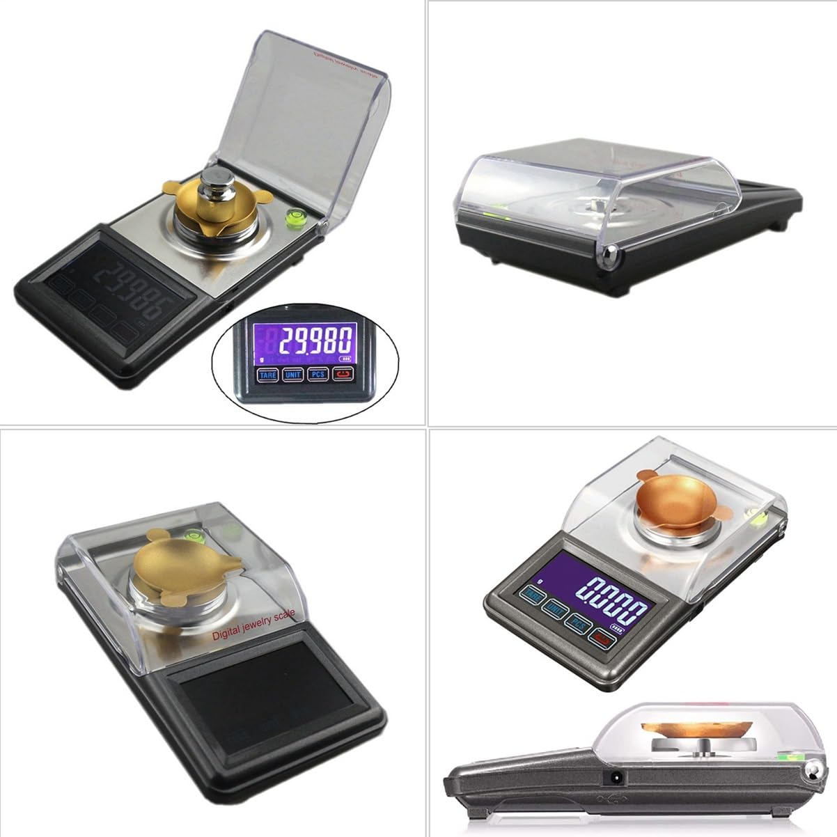 Balance Milligramme avec étui 50 g x 0,001 g, Haute précision, Affichage LCD, Mini Balance électronique Polyvalente, Fonction de Tare et PCS (Taille : 50 g/0,001 g)