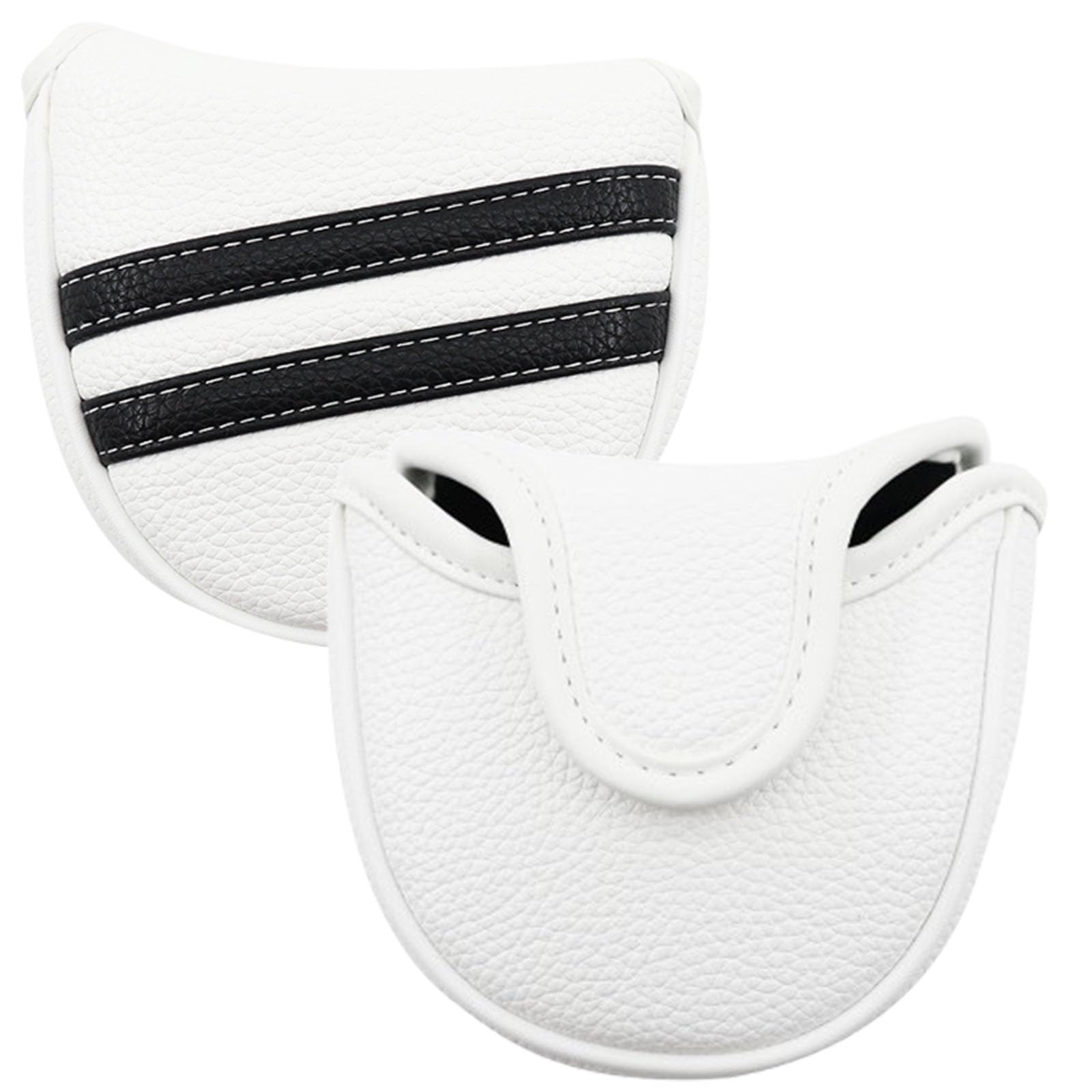 Golf Club Covers,4pcs or 1pc Golf Headcovers for Woods and Driver Fairway Hybrids Women Men - Premium PU Leather with Interchangeable Tags & Magnetic Blade and Mallet Putter Covers