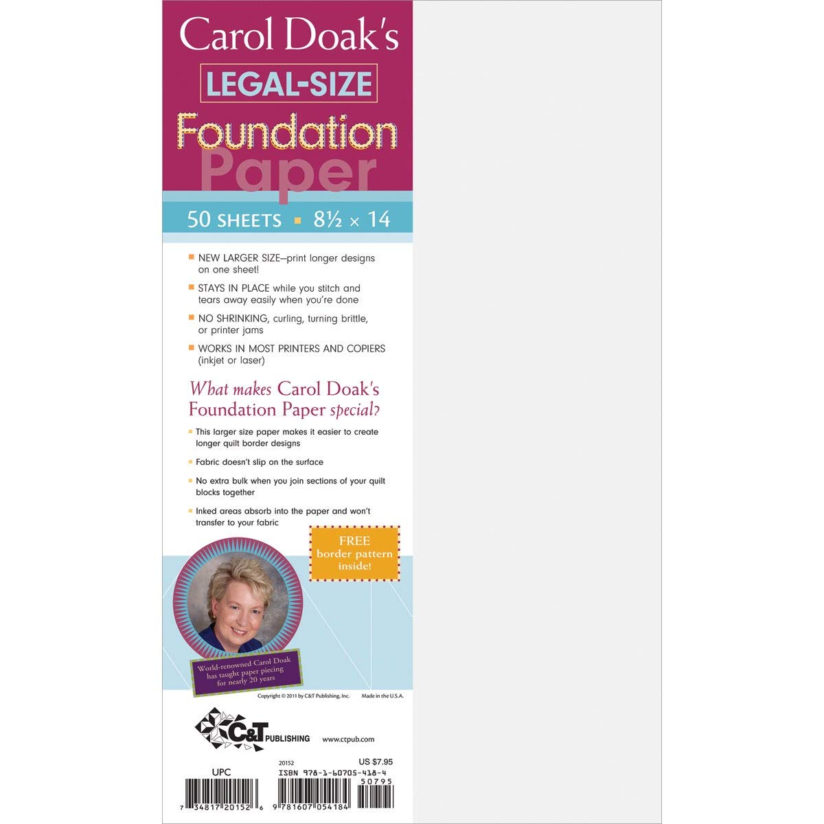 Carol Doak's LegalSize Foundation Paper Doak, Carol 9781607054184