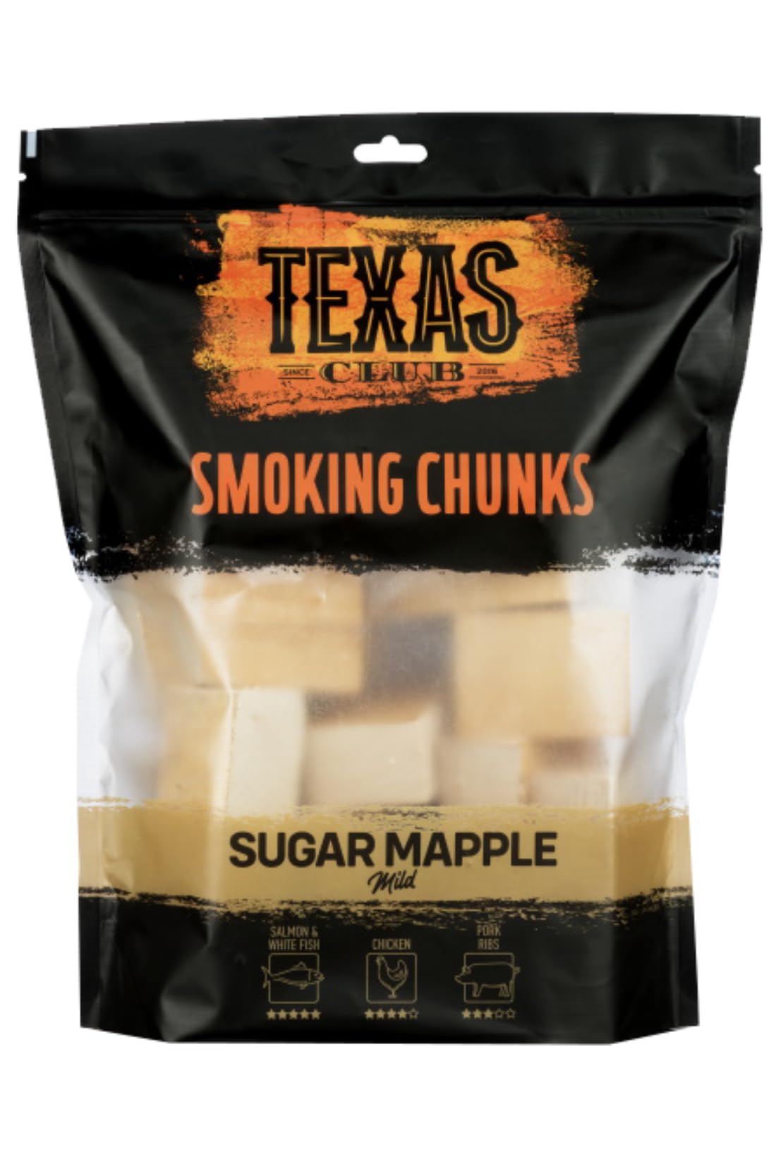 TEXAS CLUB Smoking Wood Chunks Perfect BBQ Grill and Outdoor Picnic (Maple)