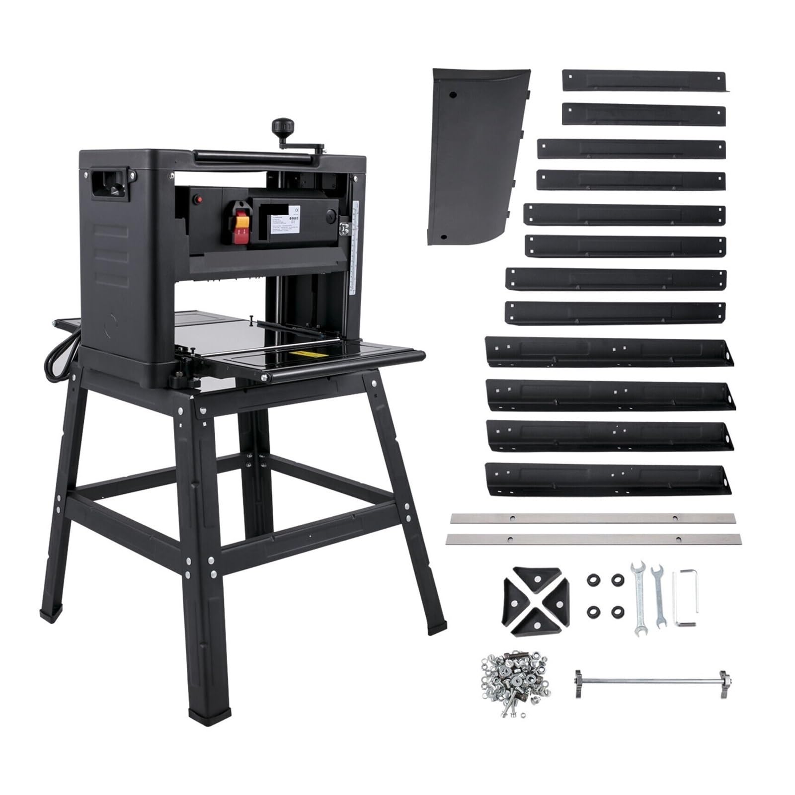 Electric Planer, 12/12, 5/13 Inch Thick, with Stand and Dust Exhaust, 1800W, 8000 RPM, for Woodworking Power Tool(13 inch)