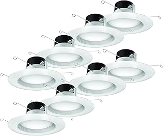 Satco S11825/08 ColorQuick 13.5W LED Downlight Retrofit, CCT Color-Selectable 2700K/3000K/3500K/4000K/5000K, 5-6 Inches, White, 8 Pack