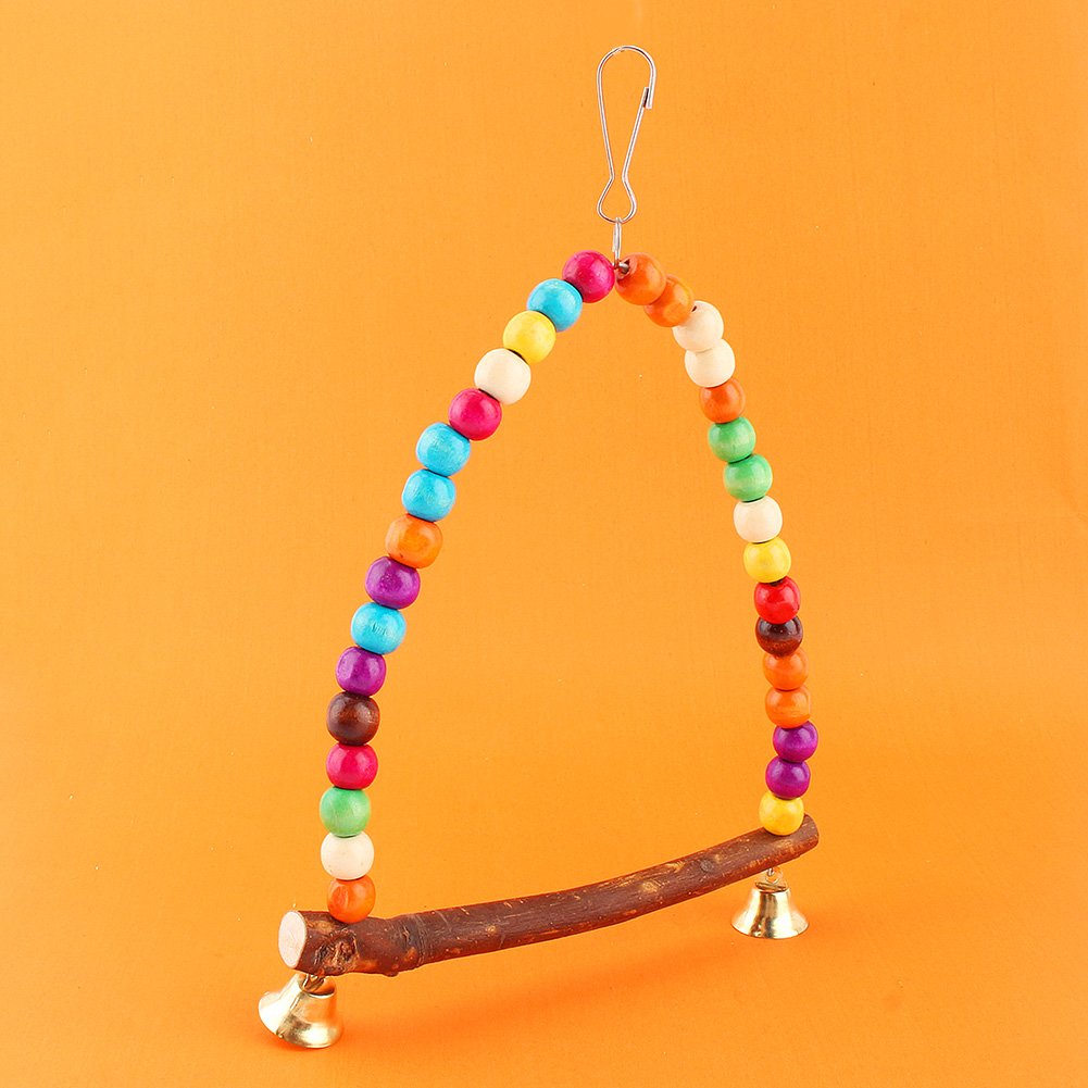 Altalena In Legno Per Pappagalli - Giocattolo Da Masticare E Arrampicata - Foto 2