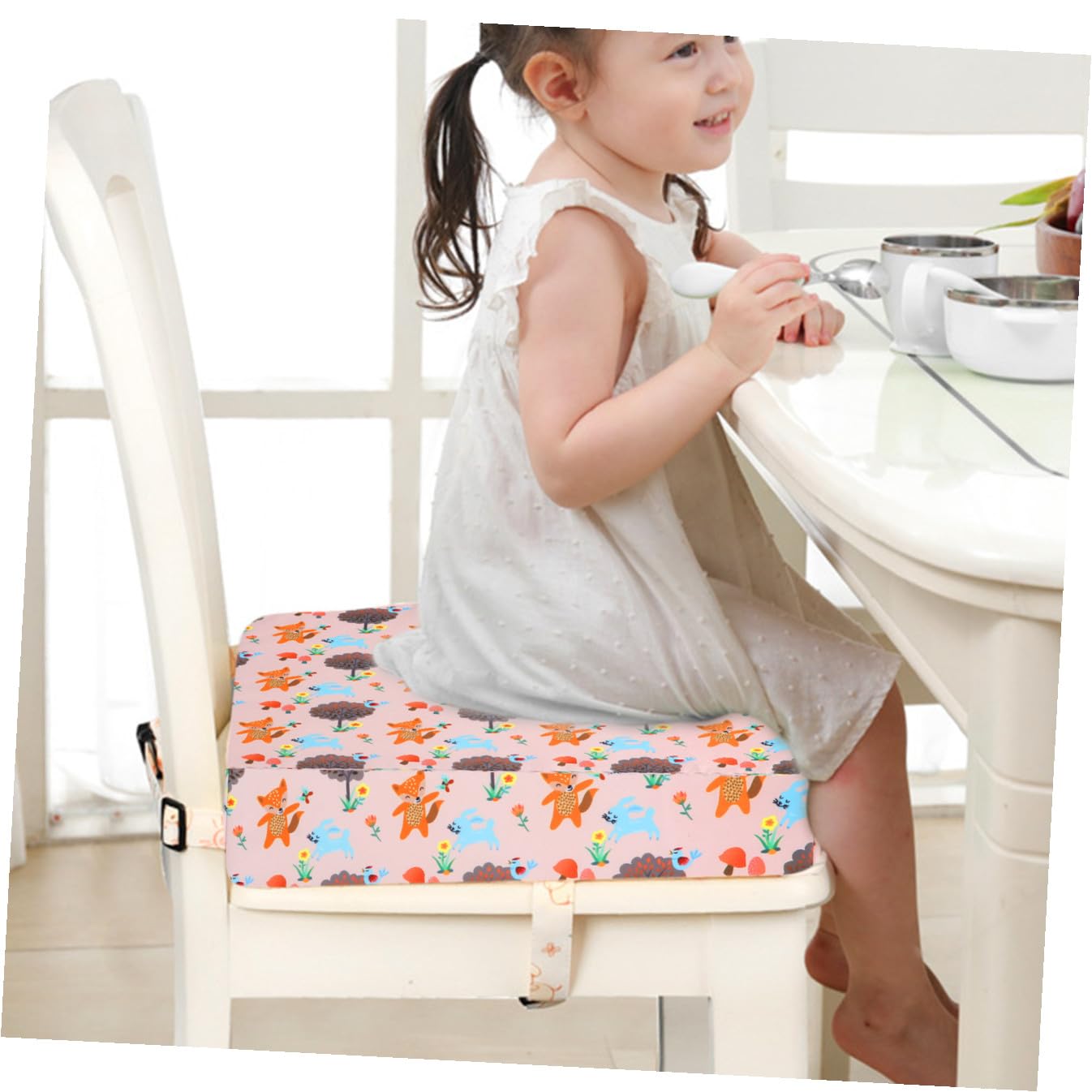 ibasenice 1 Pc Almohadilla De Refuerzo Tronas Para Bebe Manteles Cuadrados Niño Comedor Cojín Cojines Para Sillas Almohadilla Para Silla Elevadora Poliéster Niño Pequeño Bebé Esponja