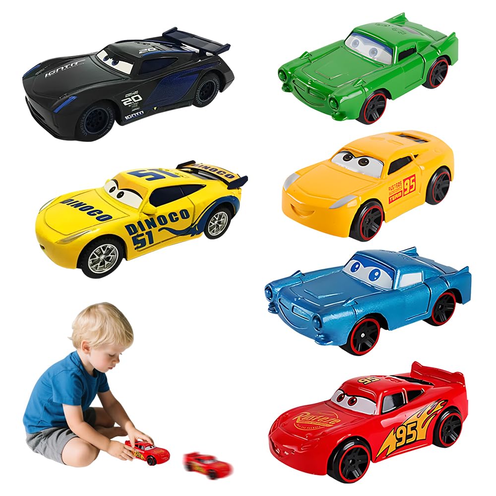 Pixar Cars Mini Voiture Enfant Métal 6 Pièces Jouet pour Garçons Filles 3 Ans