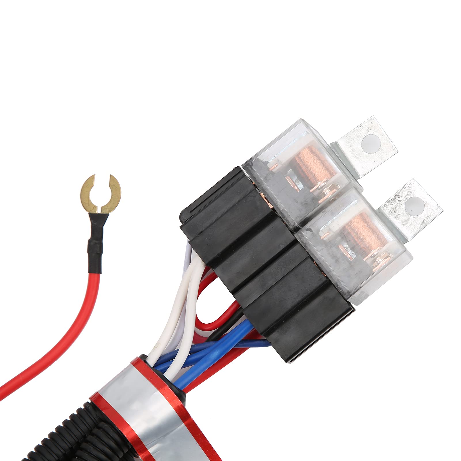 Cablaggio Relè Faro, Cablaggio Relè 2 Fari H4, Cablaggio Relè Faro H4 Kit Cavo Impermeabile per Illuminante per Fari DC 12V, per la Motocicletta Luci di Guida Lampade Ausiliarie di Lavoro