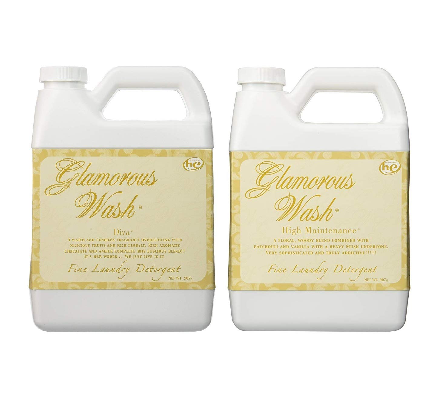 Tyler Candle Glamorous Wash Laundry Detergent Diva and High Maintenance 32oz Bundle