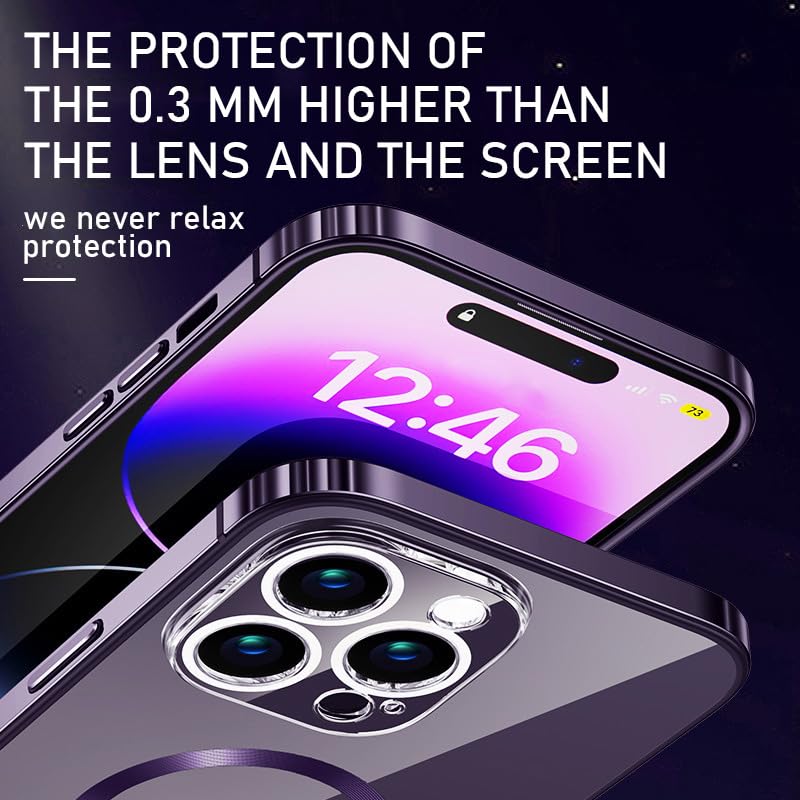 Coque iPhone 15 compatible MagSafe transparente avec cadre antichoc en acier