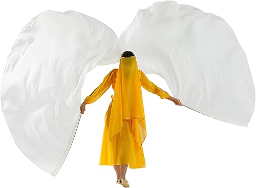 Vista 41 de MUNAFIE Worship Flags Set(2 Flags+2 Rods+1 Storage Bag) for Dance Church Flags for Worship Guard Flag Praise Dance Flags