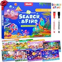 Search and Find Activity Books for Kids Ages 3-5, Travel Games Toys for Car Airplane, Road Trip Activities for Kids Games 4-8, Preschool Learning Activities,Educational Seek, Christmas Birthday Gifts