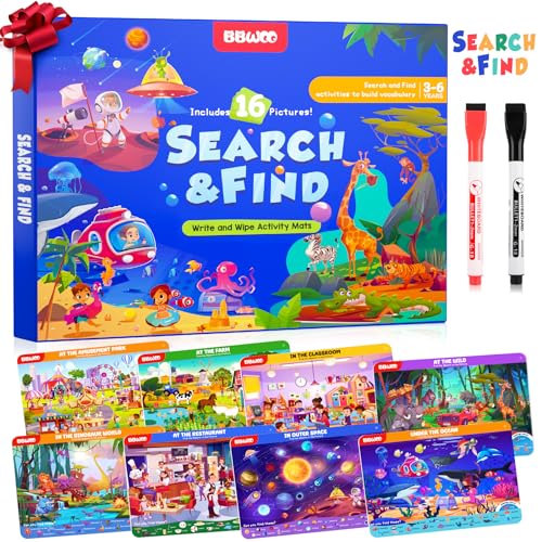 Search and Find Activity Books for Kids Ages 3-5, Travel