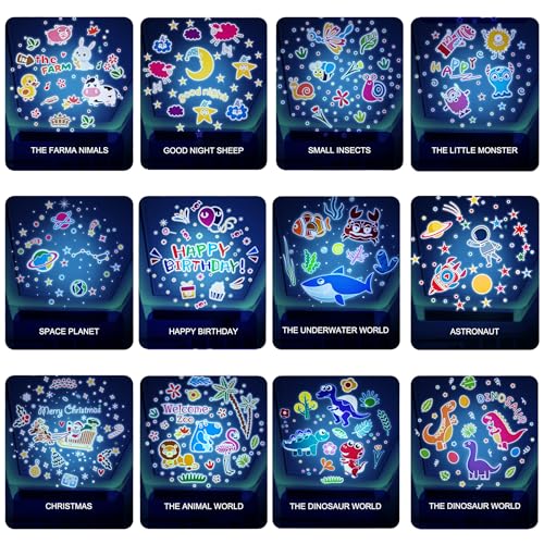 Proyector de luz nocturna para niños con control remoto USB miniatura 3