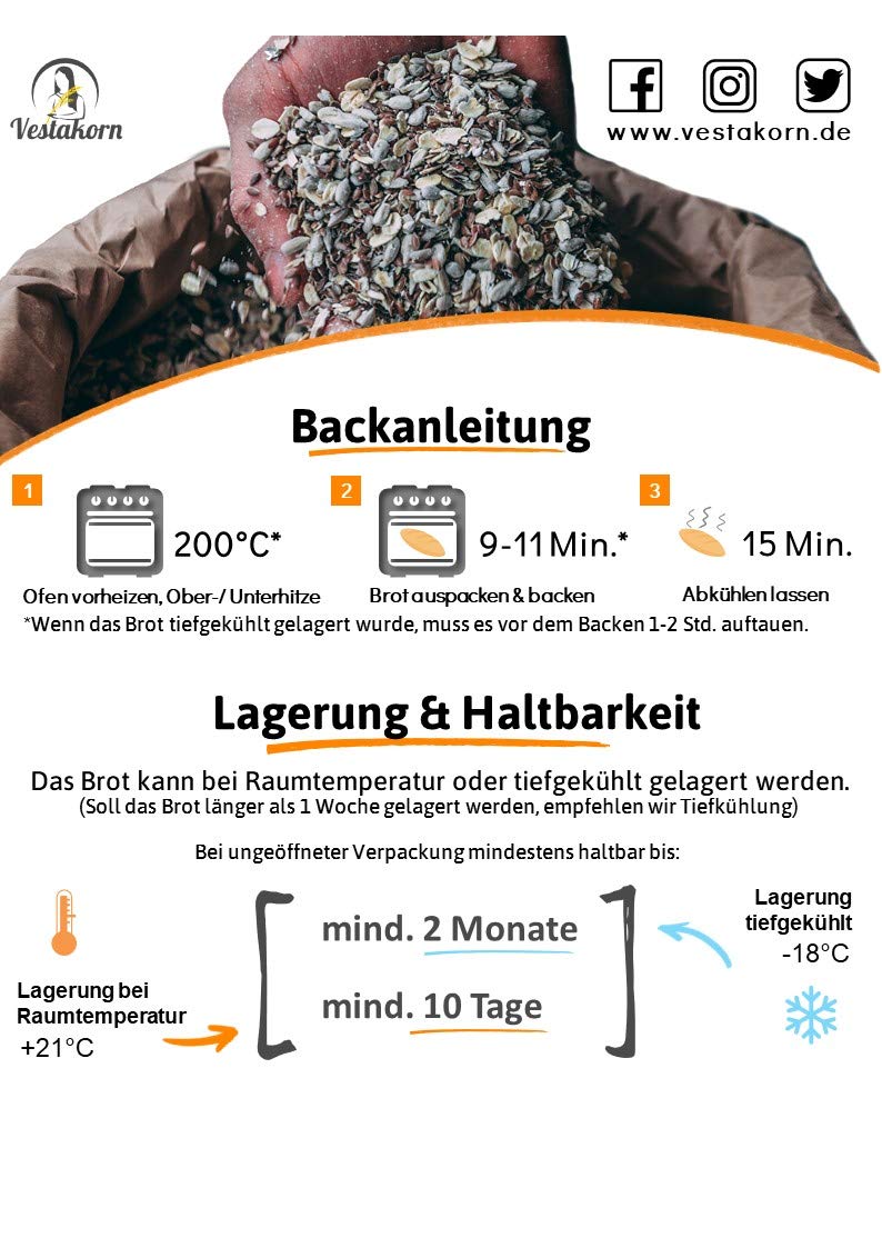 Vestakorn Handwerksbrot Roggenmischbrot 1,5 kg Natursauerteig selbst aufbacken