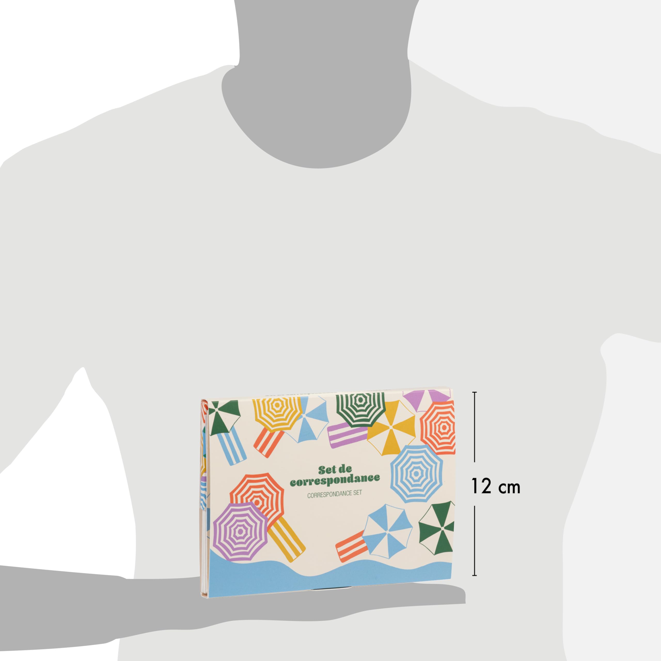 Clairefontaine, 116282C, Correspondence Set of 8 AST Cards 11x15,5cm Citrus Décor and 8 Envelopes Pollen C6 Natural White - Image 4
