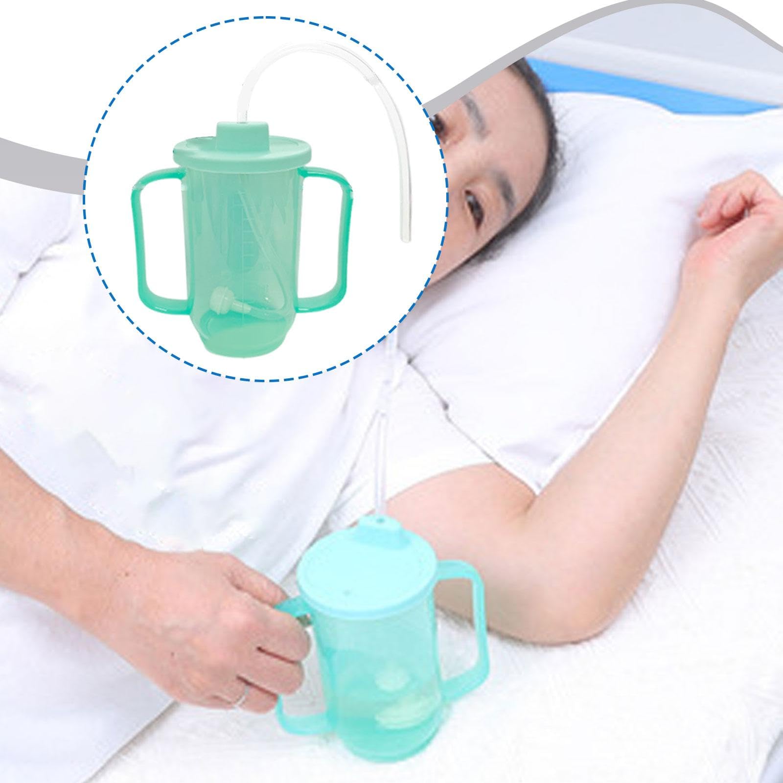 predolo boquilla para ancianos, cuidado de cama para ancianos, con tapa premium, fácil de usar, 350 ml, profesional, práctico vaso para beber con, Style a