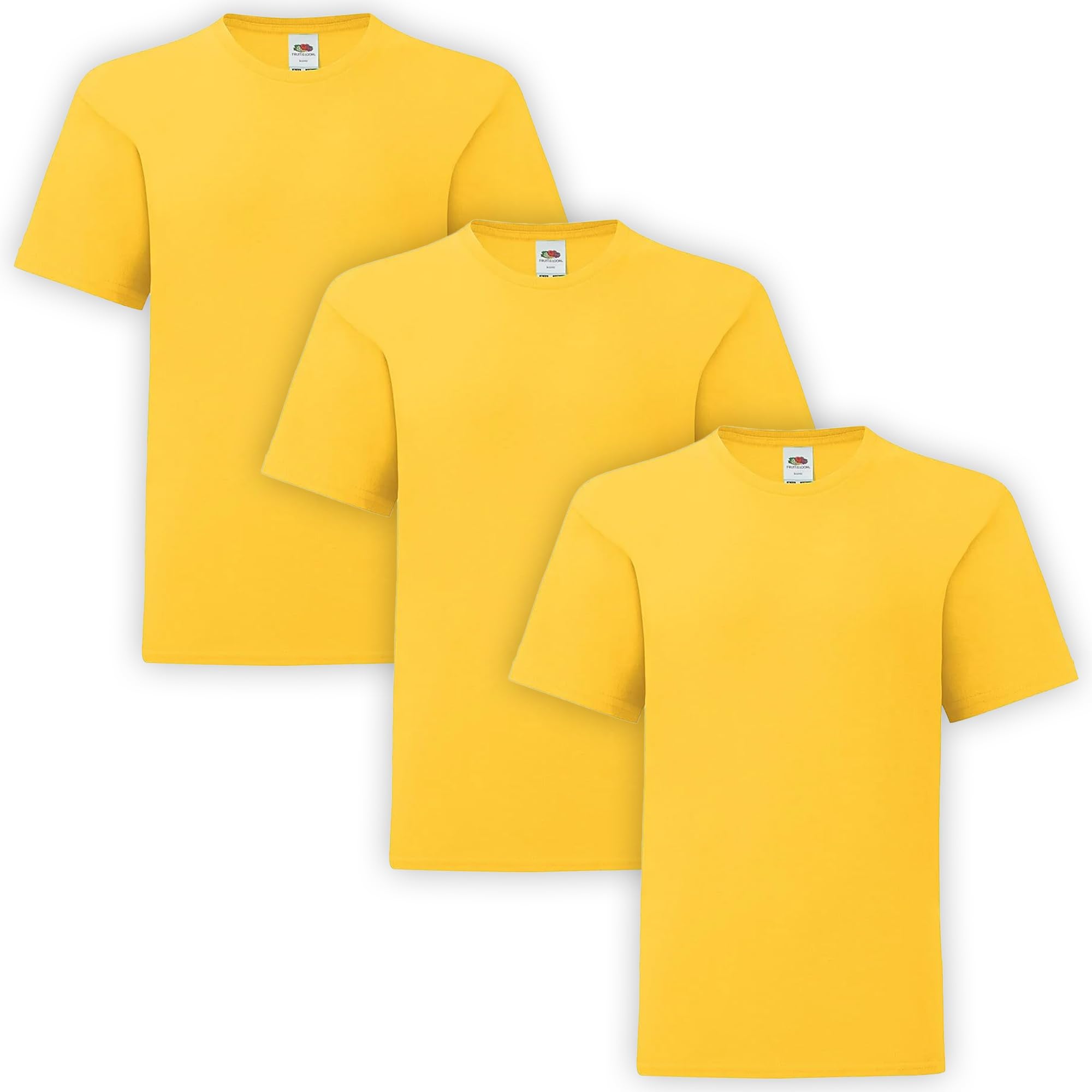 HiFENKids Crew Neck Short Sleeve T Shirts Cotton Rich Plain Classic Fit Valueweight Casual Top 3 to 15 Years 3 Pack
