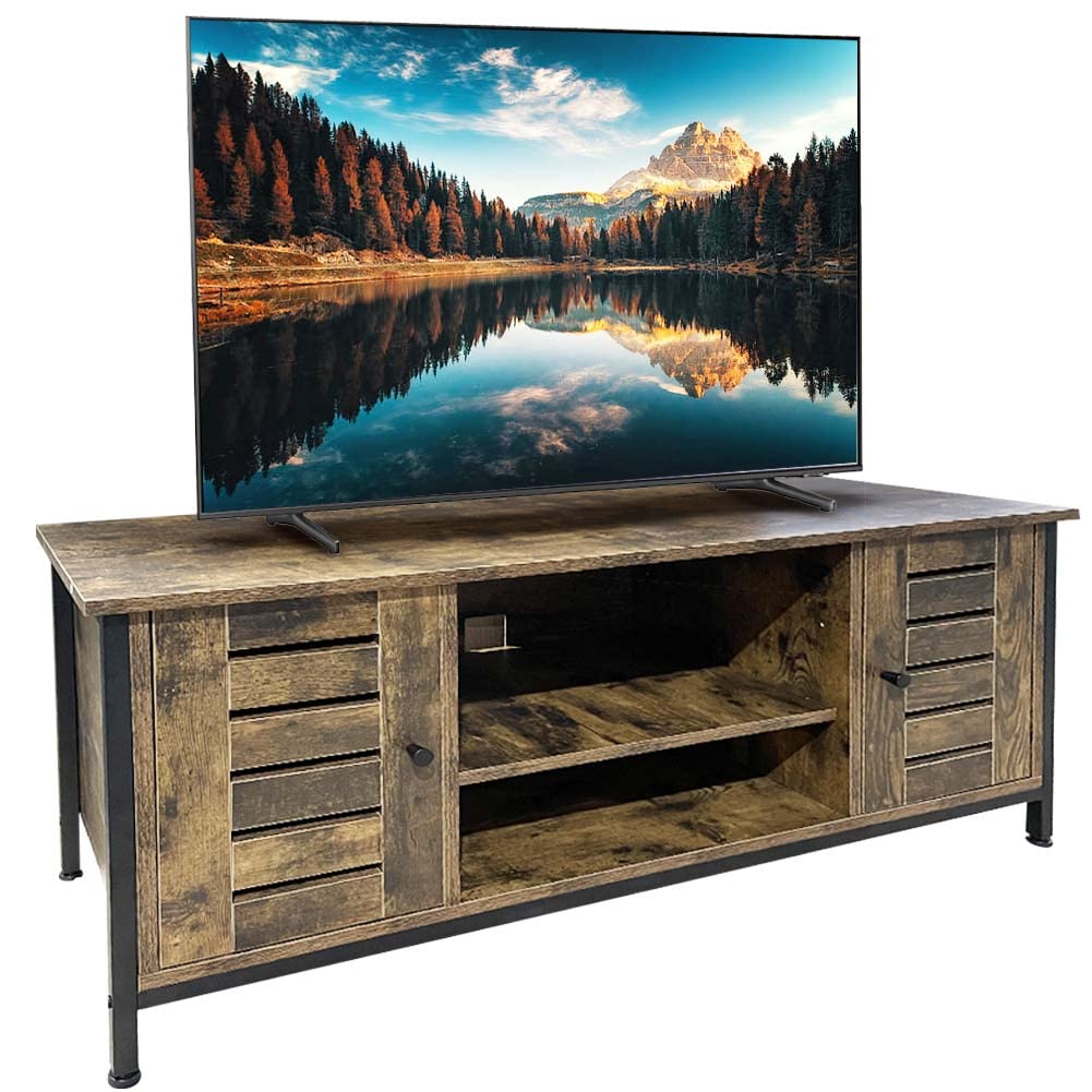 scaffale tv metallo mdf due ripiani per console videogiochi