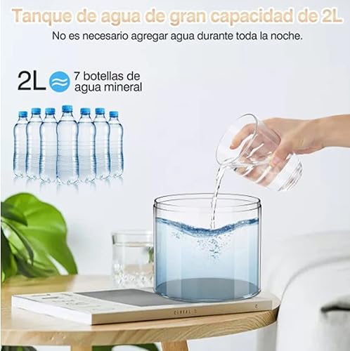 Miniatura 3 de Humidificadores para dormitorio, habitación grande, 2 L, difusor de aceite de llenado superior de niebla fría para guardería y plantas,