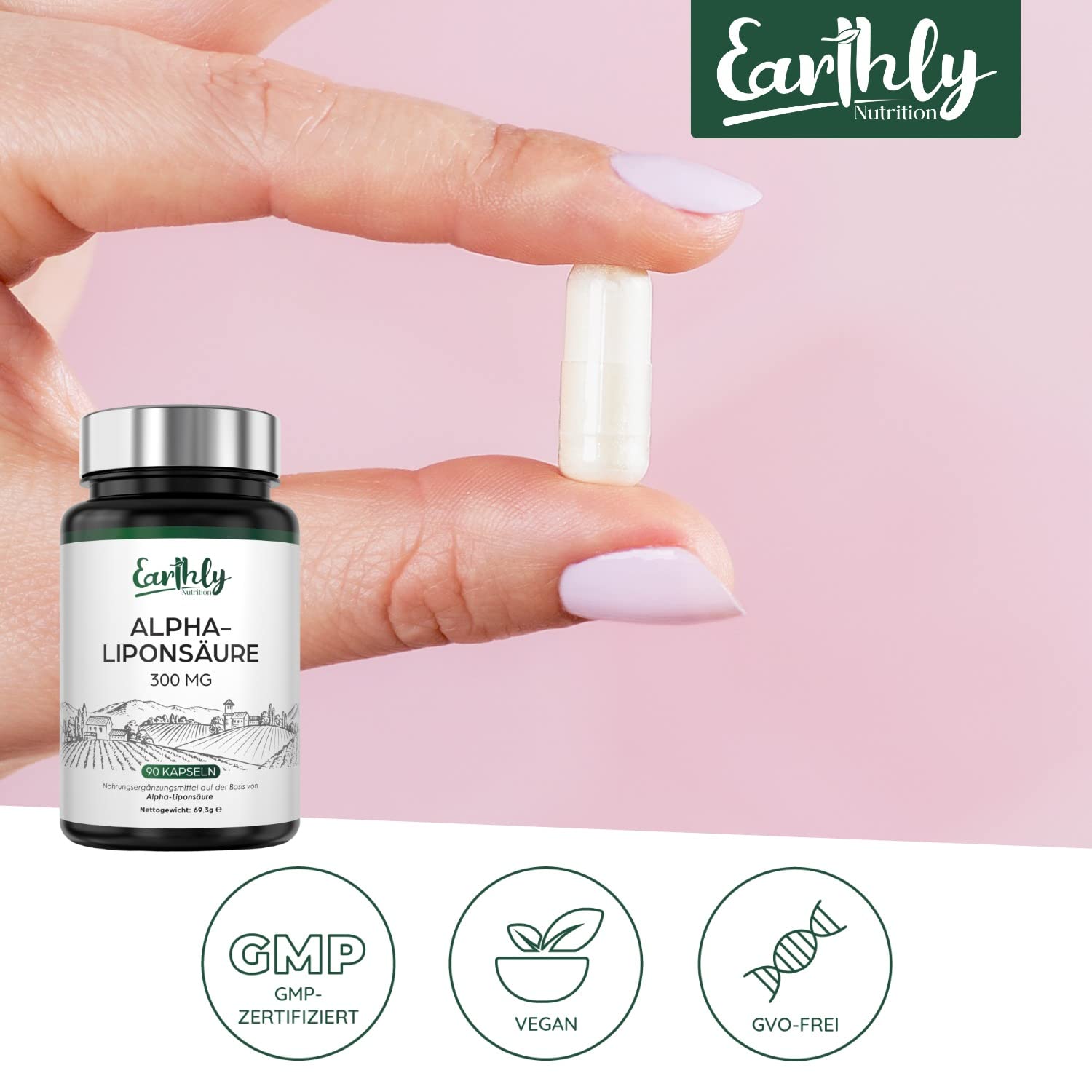 Alpha-Liponsäure ALA 300 mg | 90 vegane Kapseln | Hilft, Entzündungen zu reduzieren, die Aufrechterhaltung eines normalen Blutzuckerspiegels und die Gesundheit des Nervensystems zu kontrollieren