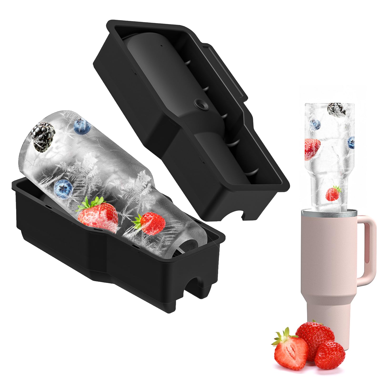 Aieve Eiswürfelform Für Stanley-Becher - 3 Größen, Silikon, Mit Deckel, Für Getränke