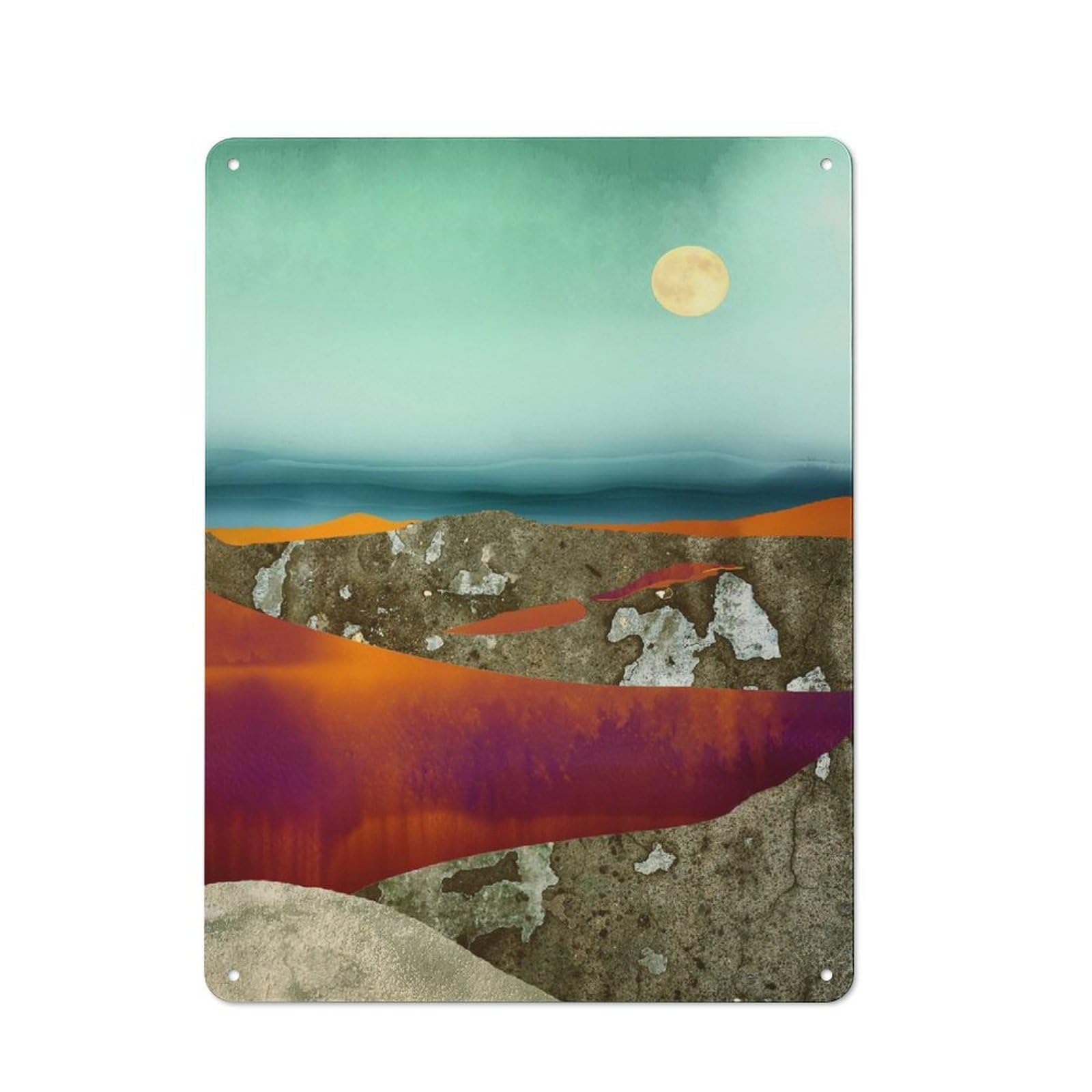 Classic Vintage Metal Sign 40x30cm Featuring Fullmoon, Home Bar Decor for Cafe, Pub, Workshop Or Home Bar