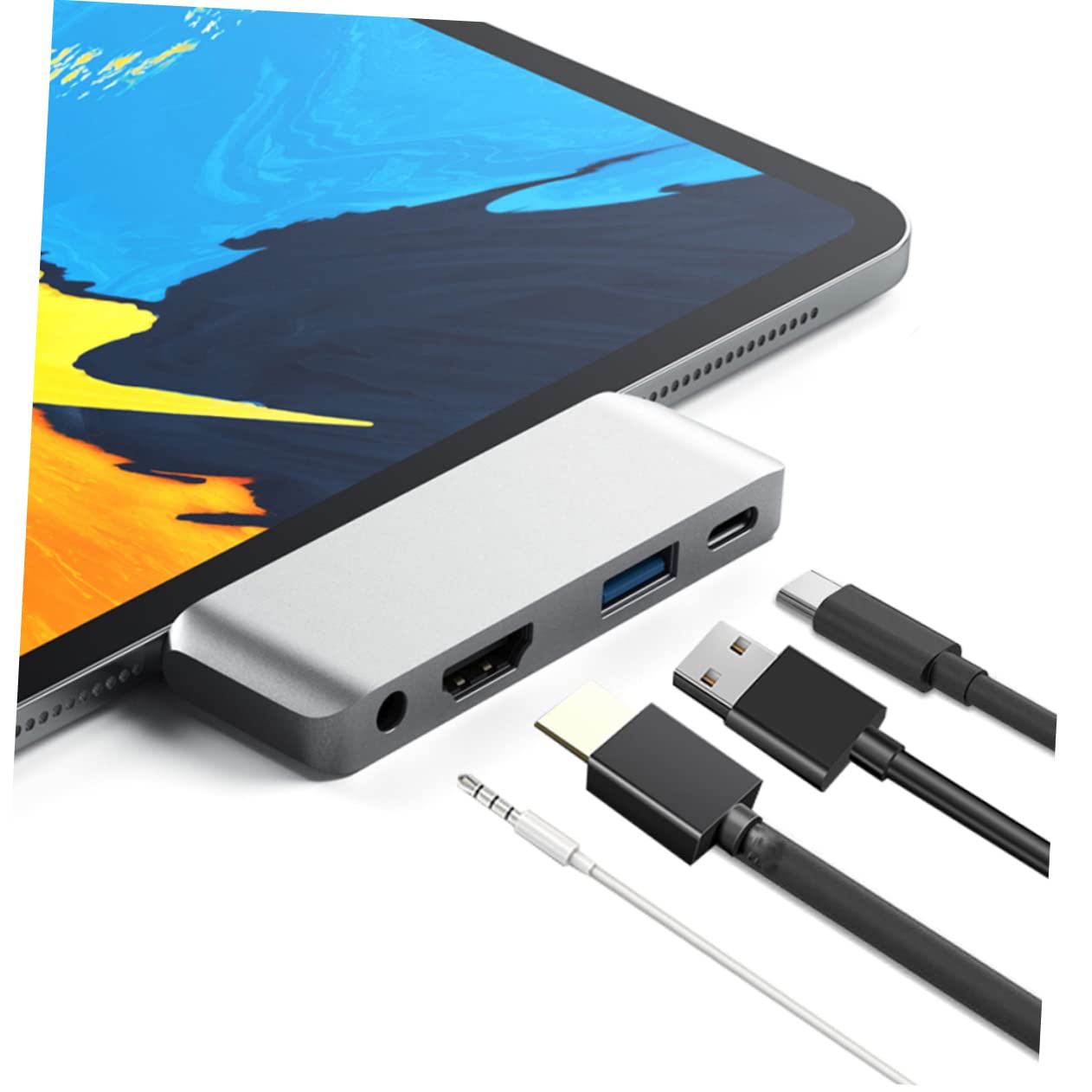 OSALADI Adaptateur USB 2 Pièces avec Charge Pd 4k USB 30 Prise Casque 3 5 Mm pour Ordinateur Portable Wc7366